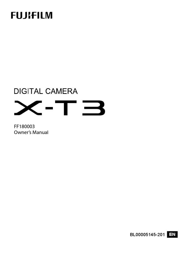 x-t3 Owner's Manual | PDF | Camera | Exposure (Photography)