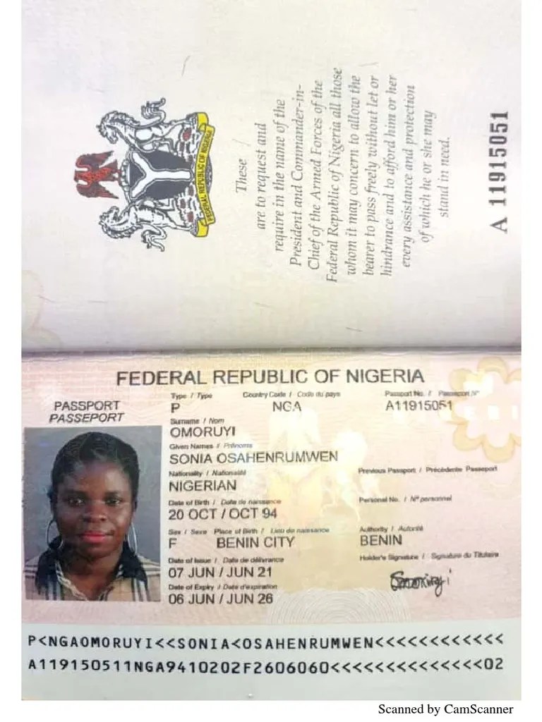 Passport Front and Back PDF