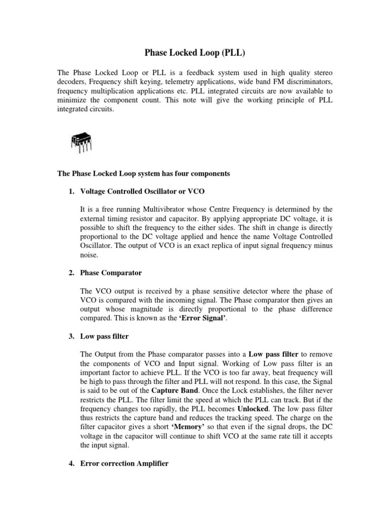 Phase Locked Loop PDF Detector (Radio)