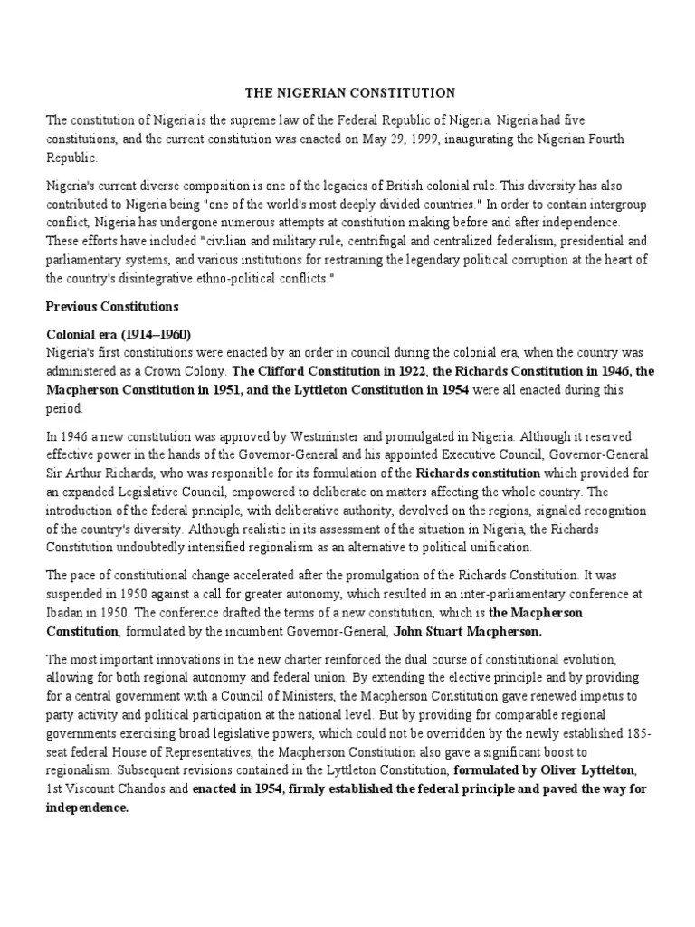 Constitution PDF Government Statutory Law