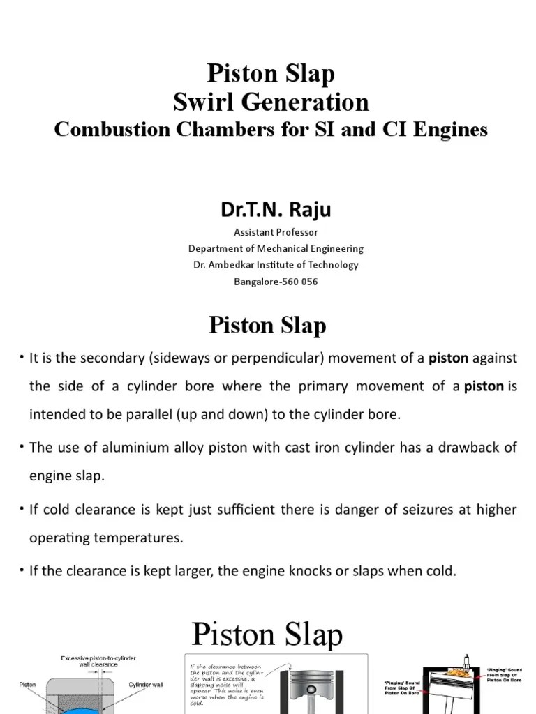 Piston Slap PDF Internal Combustion Engine Piston