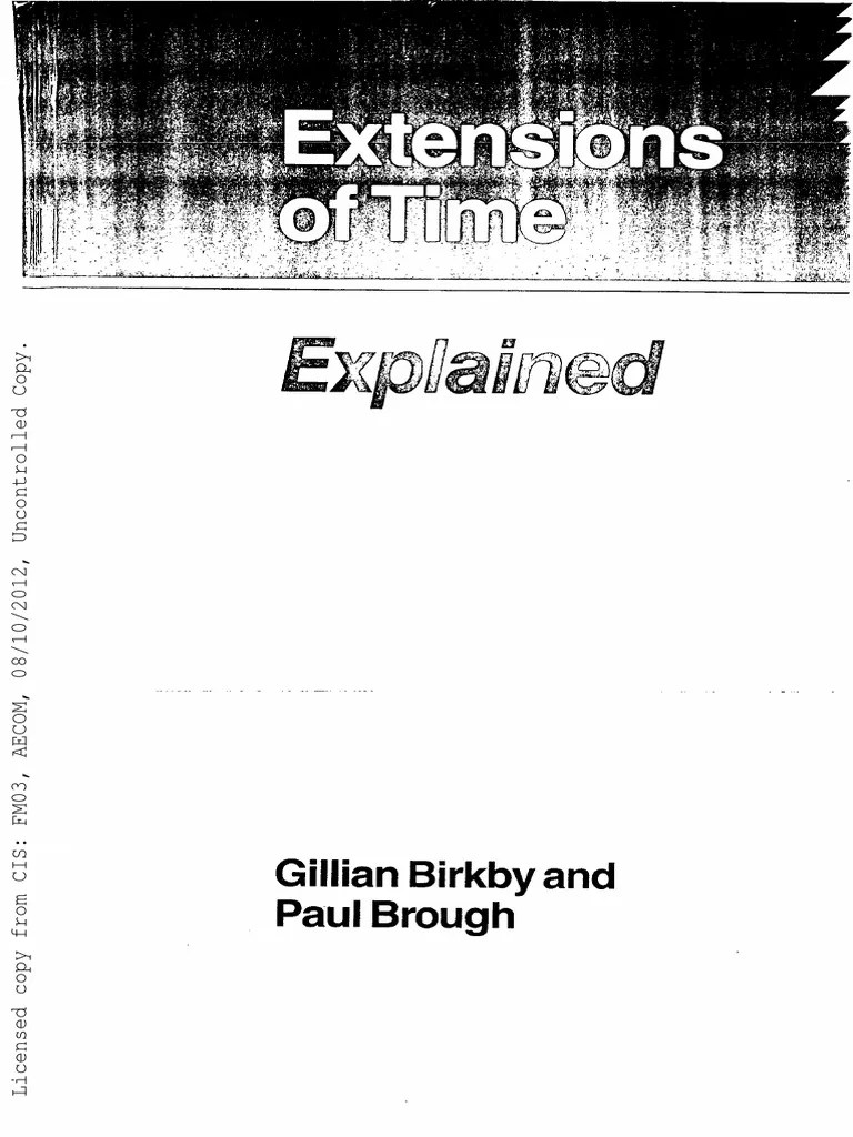Extensions of Time Explained PDF