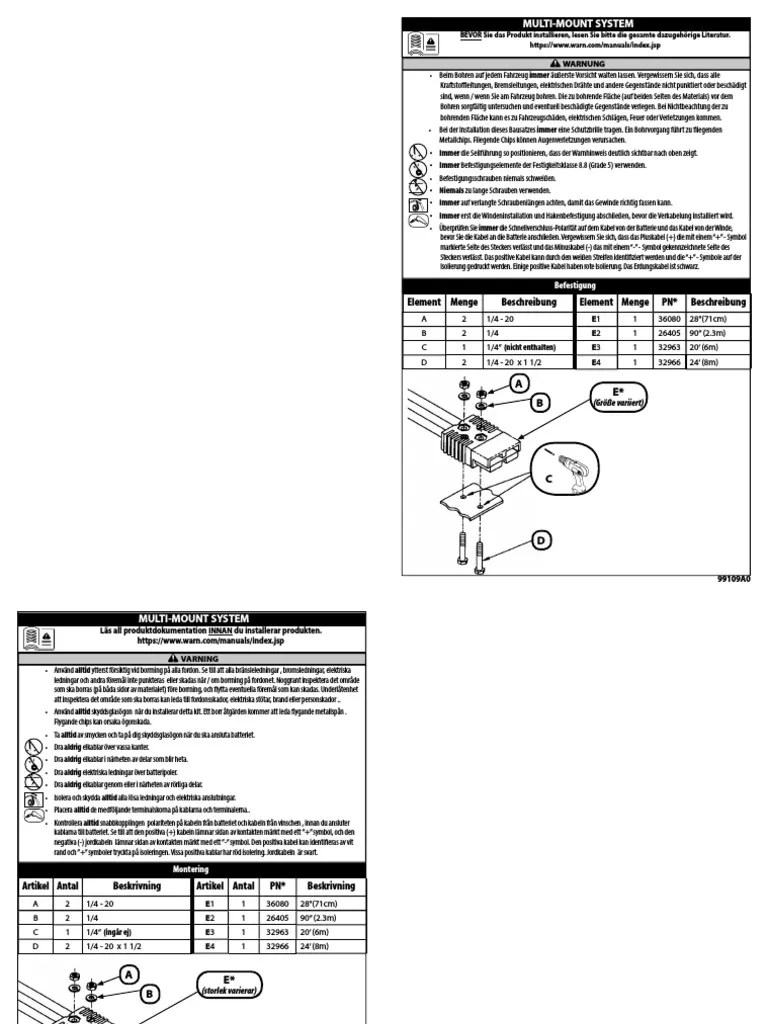 A0 MultiMount Install Guide International PDF
