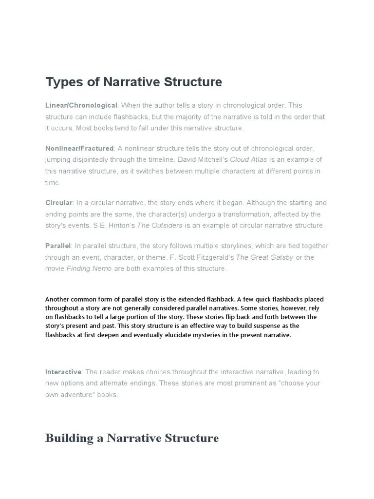 Building A Narrative Structure PDF Plot (Narrative) Narrative