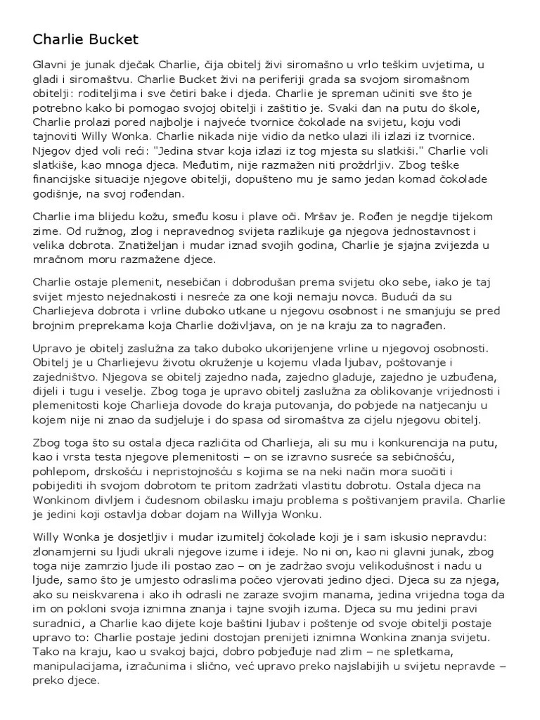 Charlie Bucket PDF
