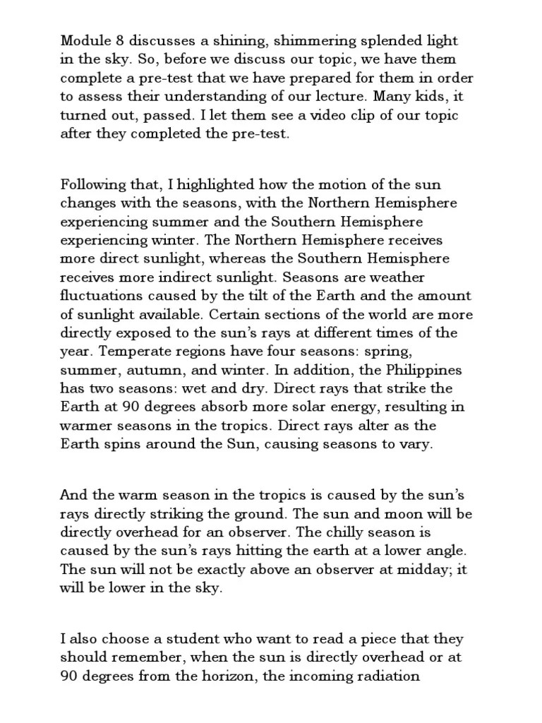 Science Discussion and Topic | PDF | Sun | Earth