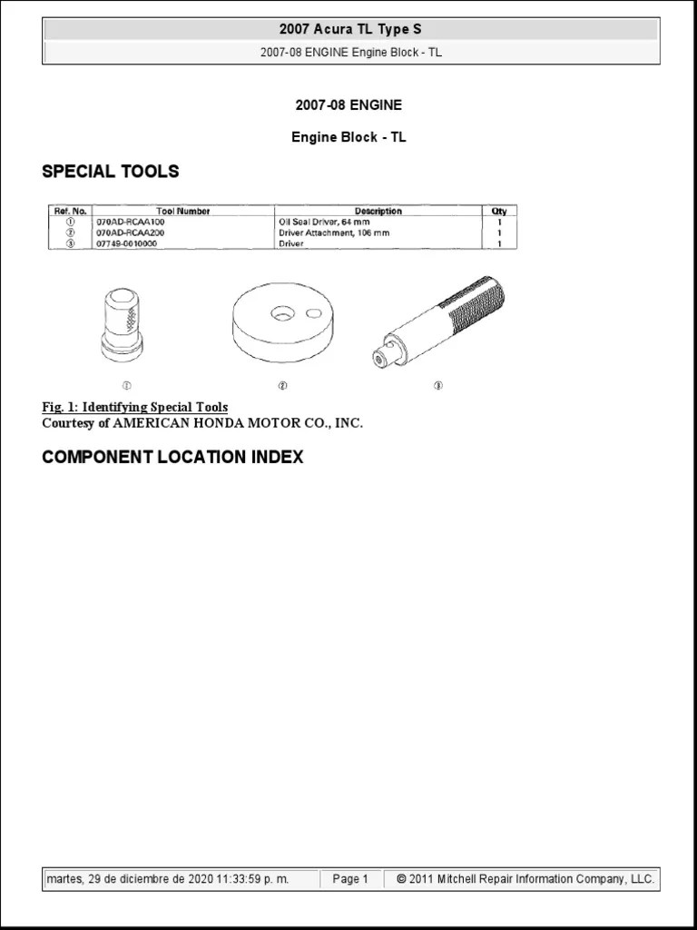 Acura TL Type S 2007 | PDF | Piston | Engines