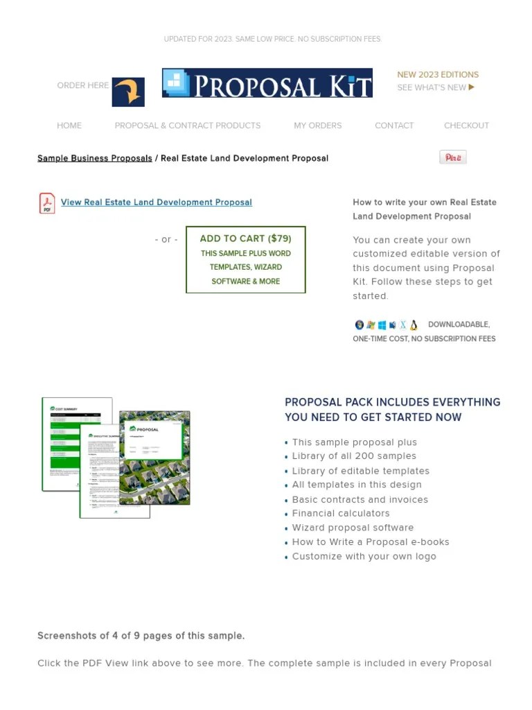 Real Estate Land Development Proposal 5 Steps PDF