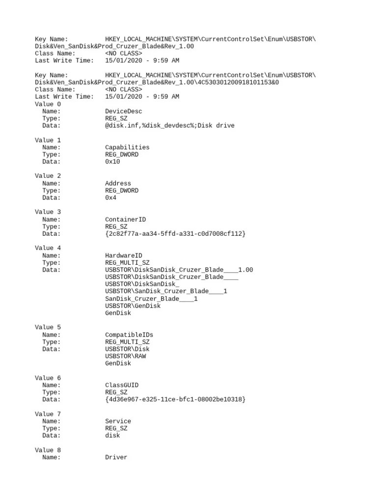 Usbstr PDF Windows Registry Usb Flash Drive