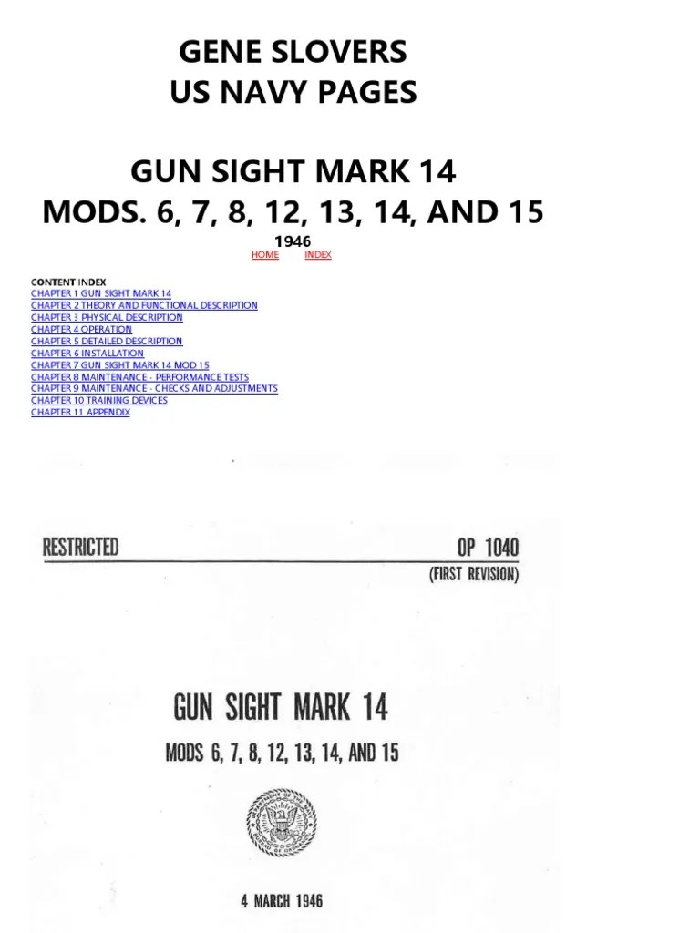 Gun Sight Mark 14 Op1040 PDF