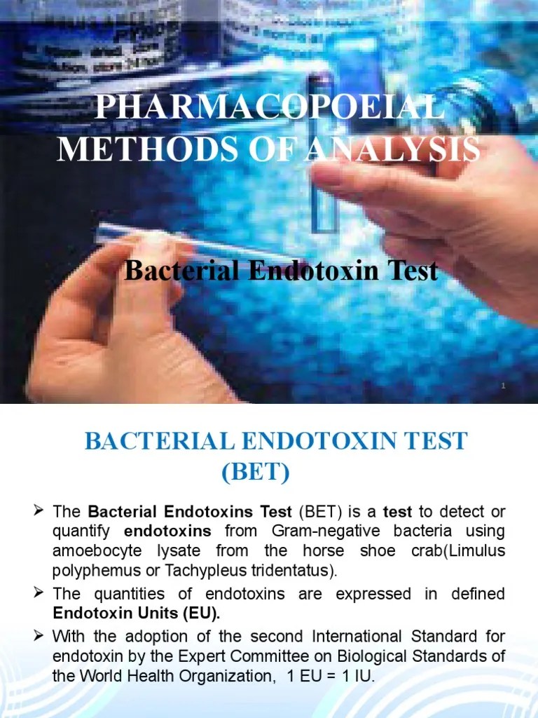 Bacterial Endotoxin Test PDF Assay Concentration