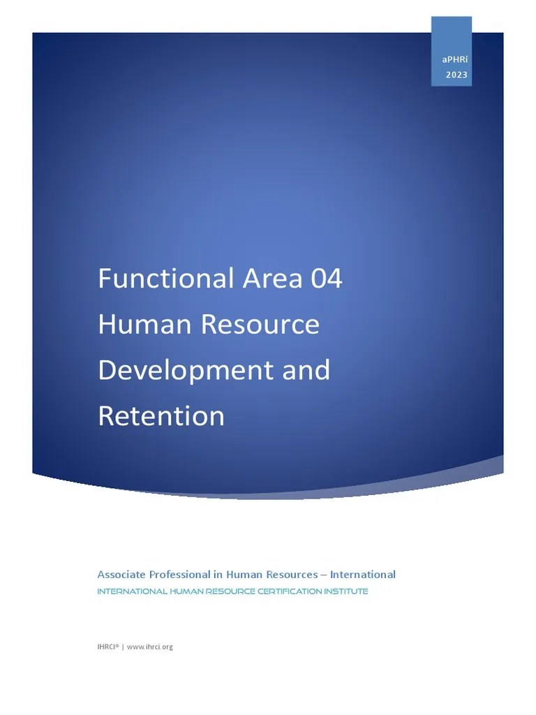 2023 aPHRi Workbook Module 4 Preview Download Free PDF Performance