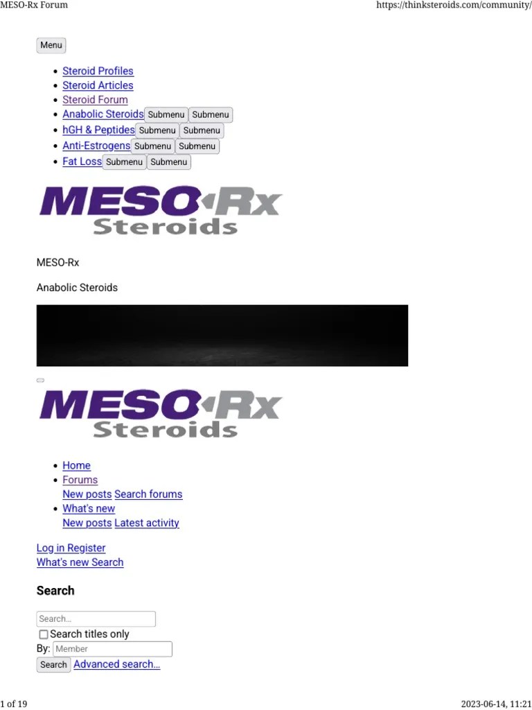 Meso RX Forum PDF Drugs Clinical Medicine