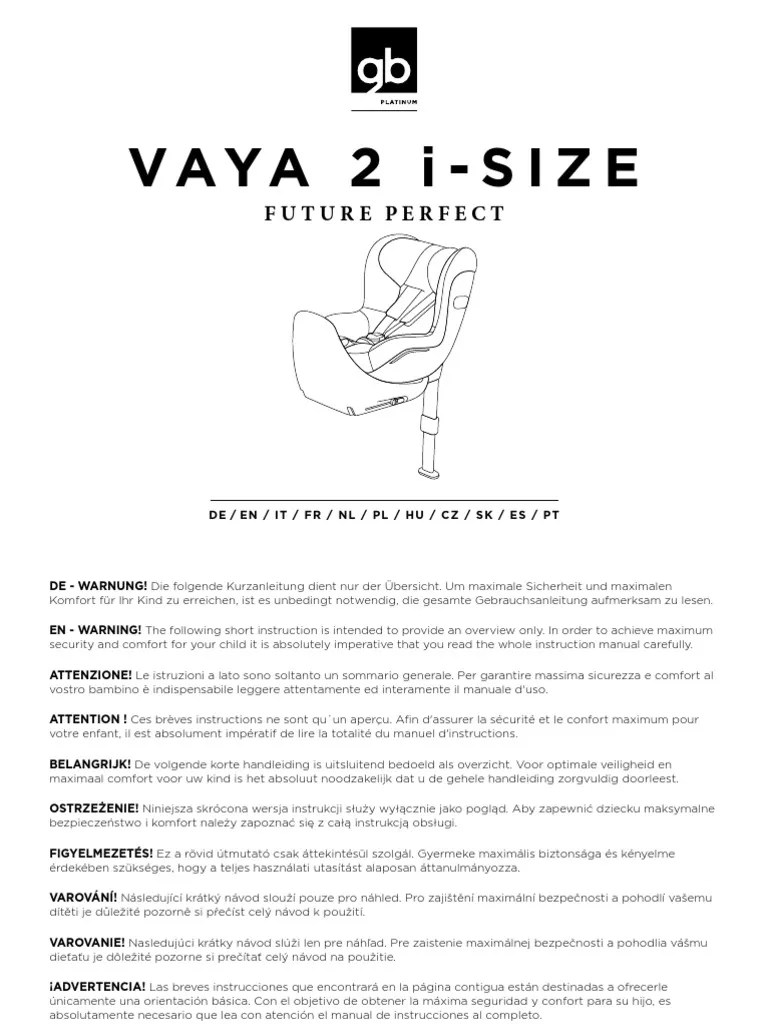 Vaya 2 I Size Manual HLRVTV | PDF