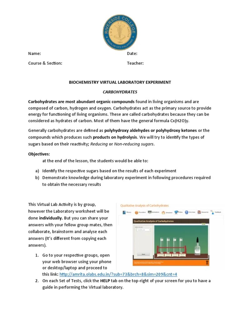 Carbohydrates Lab 4 | PDF | Carbohydrates | Carbohydrate Chemistry