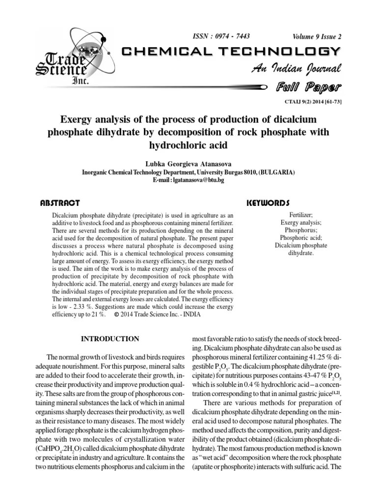 exergy_analysis_of_the_process_of_production_of_dicalcium_phosphate