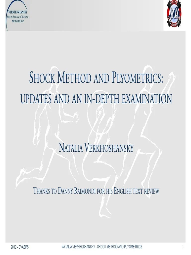 Shock Method and Plyometrics PDF Collision Physical Fitness