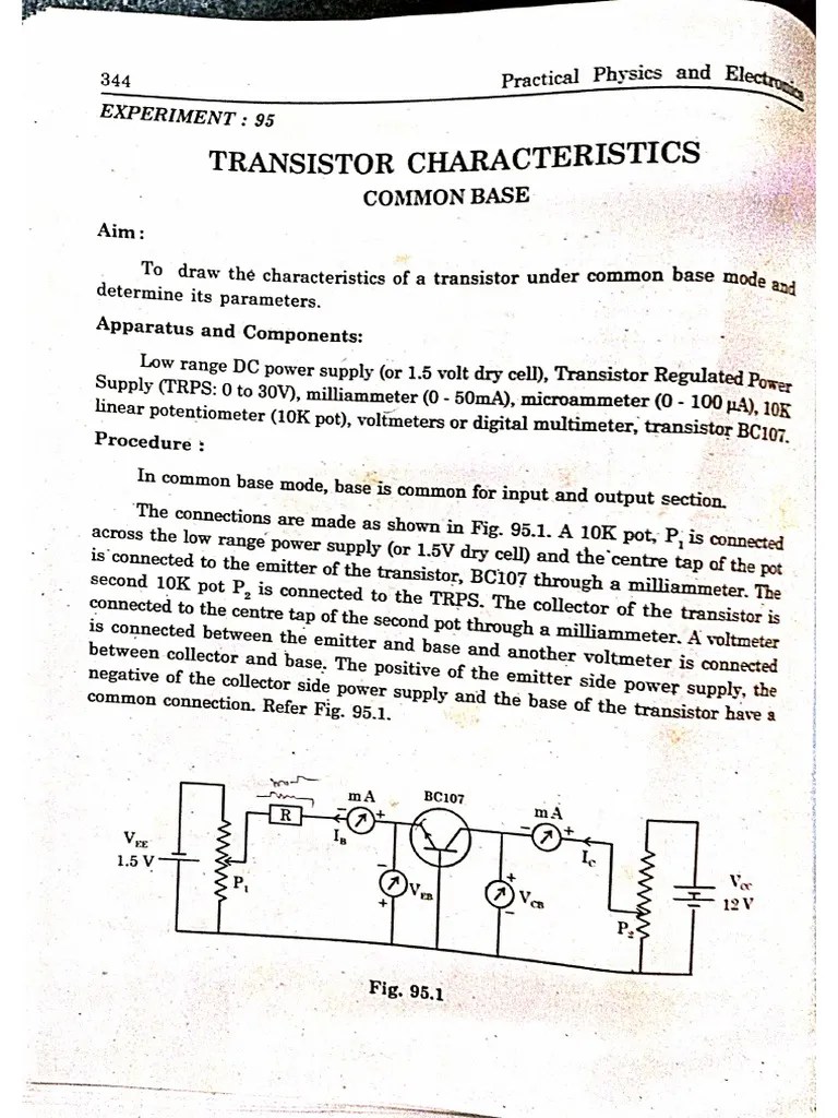 Transistor CB Configuration PDF