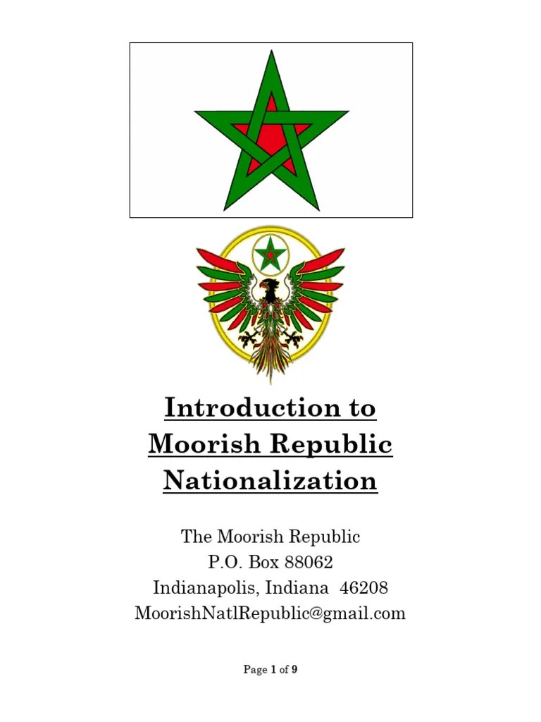 An Introduction To The Moorish Republic. PDF Citizenship Morocco