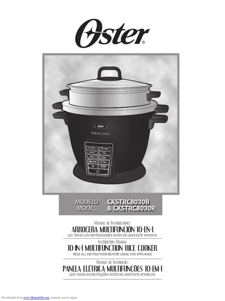 Manual 10 en 1 Oster | PDF | Cocinando