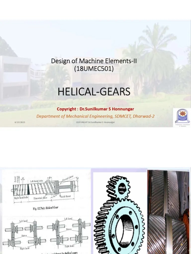 Helical Gear Design Procedure PDF