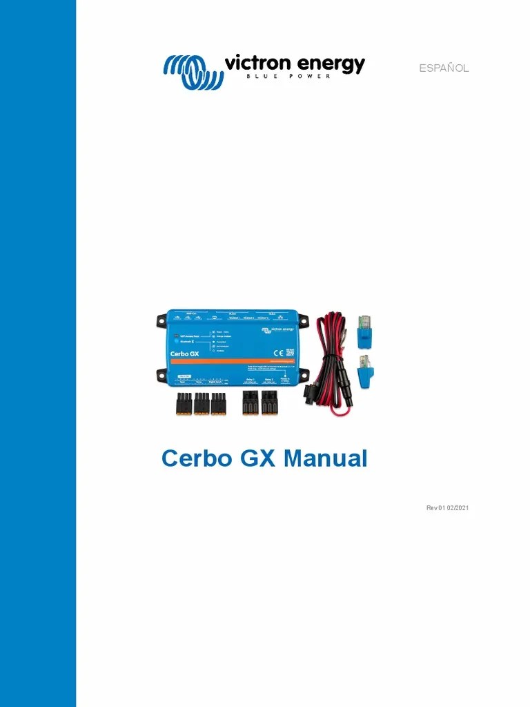 Manual Cerbo GX Touch 50 | Descargar gratis PDF | USB | Protocolos de