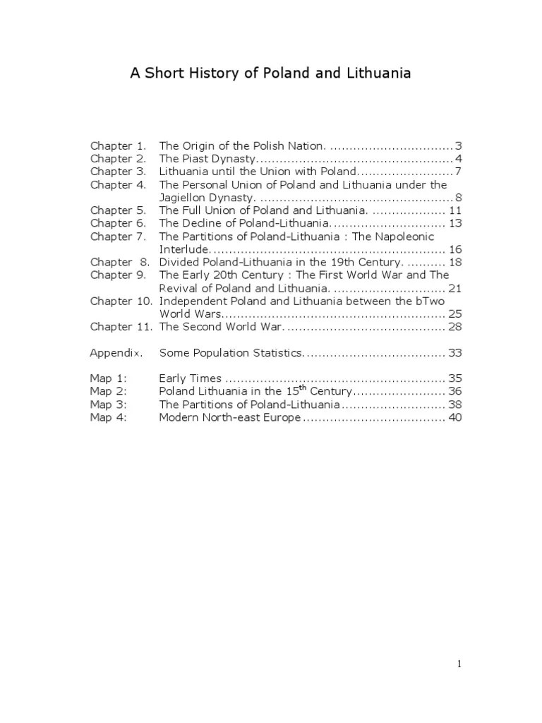 A Short History of Poland and Lithuania (PDF Library) PDF