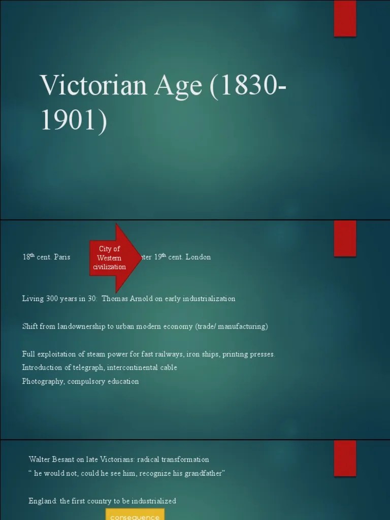 Victorian Age (18301901) PDF Victorian Literature Victorian Era
