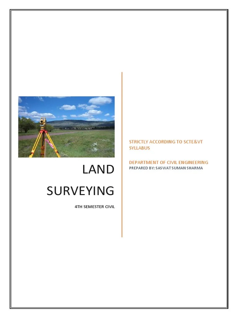 Land Survey PDF PDF Surveying Observational Error