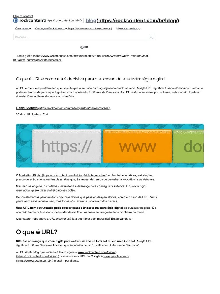 O Que É URL Significado e Como Ela Pode Ajudar o Seu Negócio! PDF