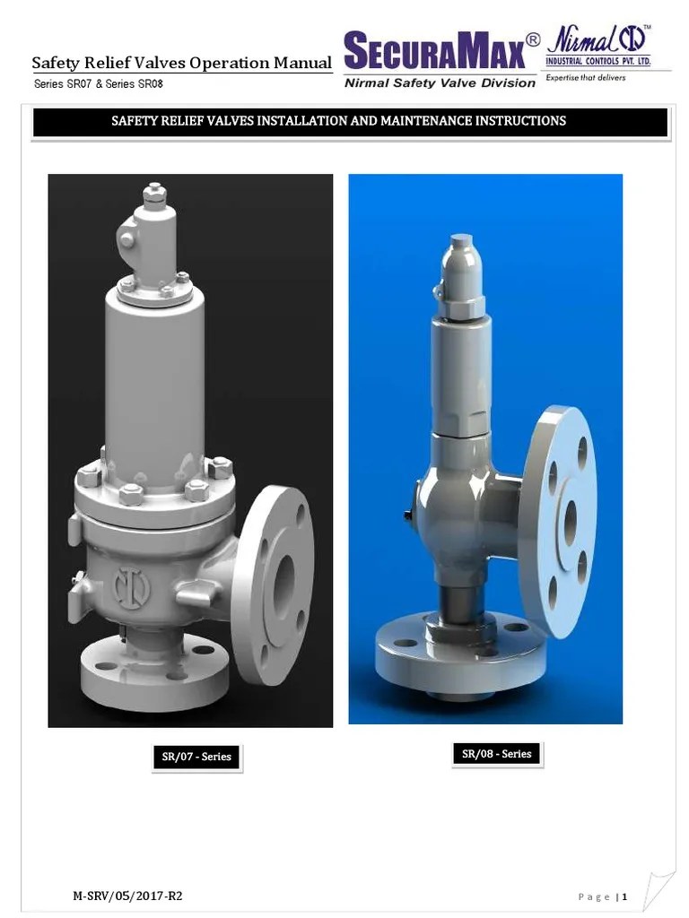 Safety Relief Valves Operation Manual | PDF | Valve | Leak