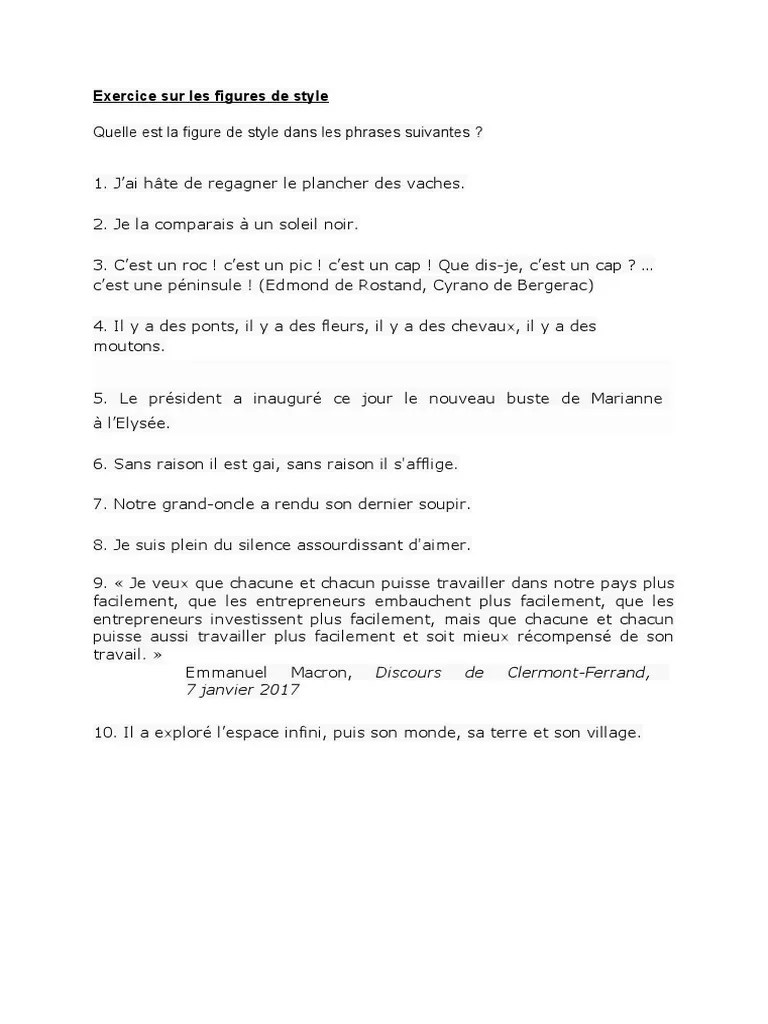 Exercice figures de style 2 PDF