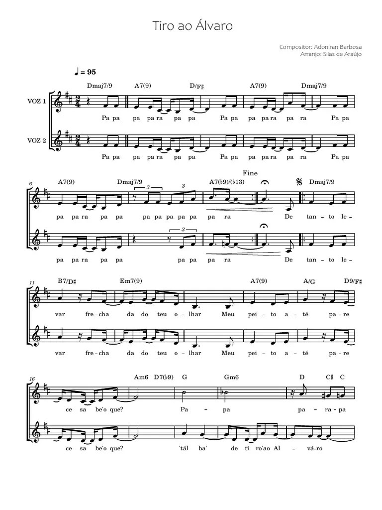 Tiro Ao Álvaro Coral Infantojuvenil PDF Composições musicais