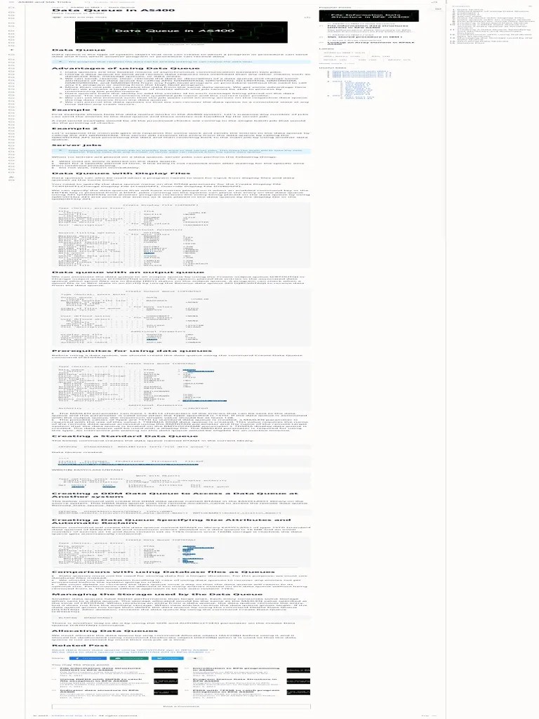 Data Queue in AS400 PDF Queue (Abstract Data Type) Ibm Rpg