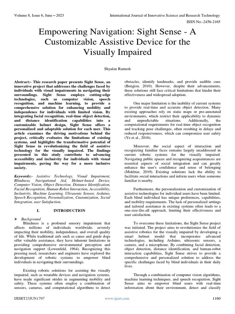 Empowering Navigation Sight Sense A Customizable Assistive Device