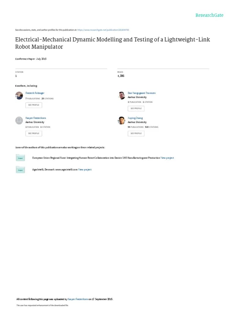 ElectricalMechanical Dynamic Modelling and Testing of A Lightweight
