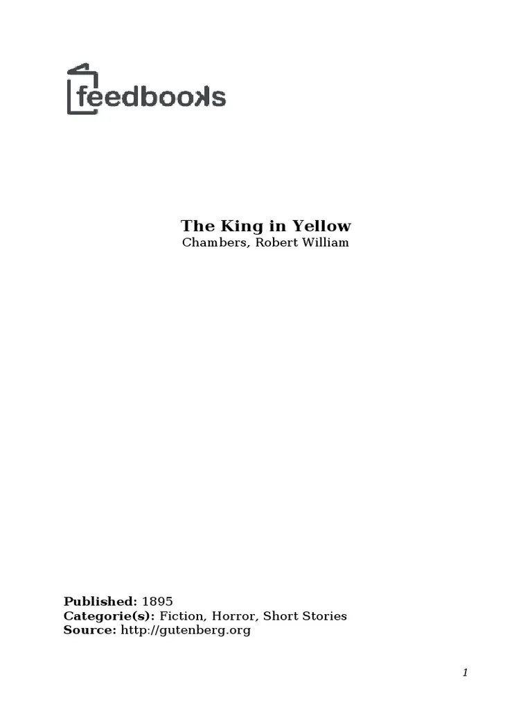 The King in Yellow PDF