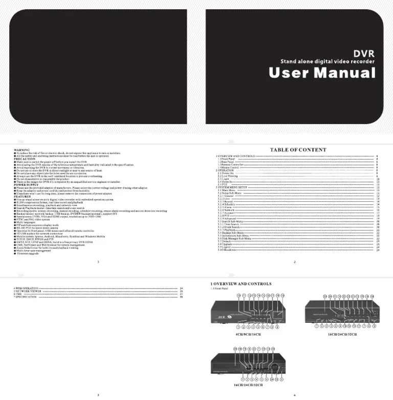 Full functional DVR manual PDF