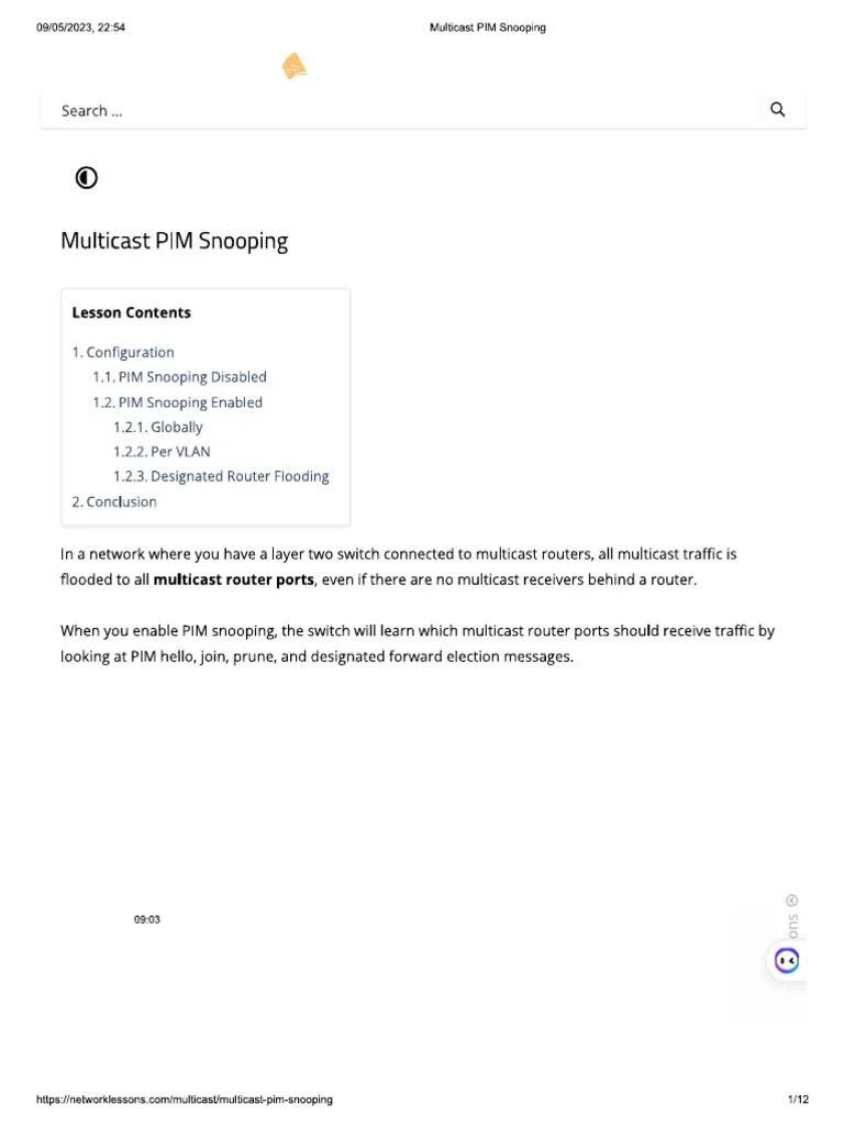 Lec23 Multicast PIM Snooping PDF