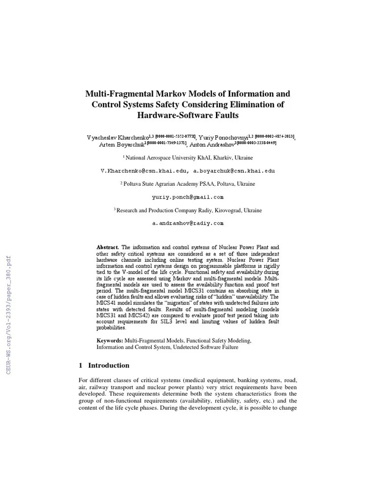 MultiFragmental Markov Models of Information and Control Systems