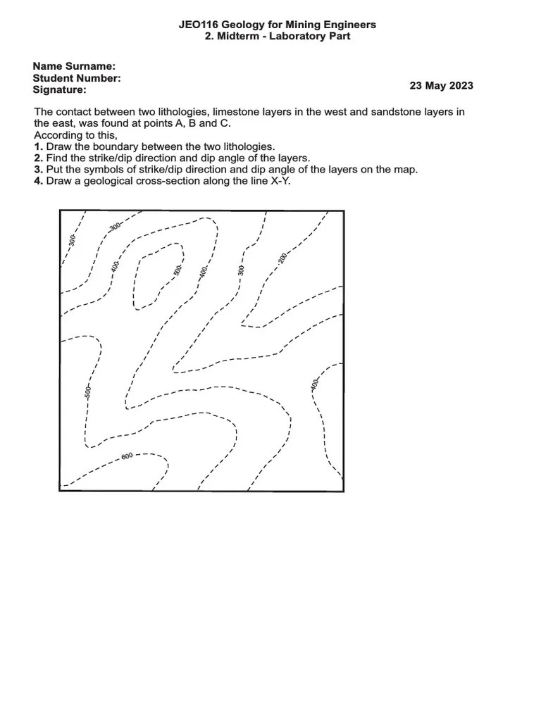 EXAM II (topographic map) (2) PDF