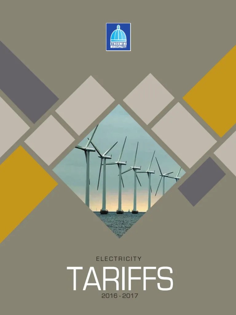 E. 2016 2017 Tariff Booklet PDF Value Added Tax Tariff