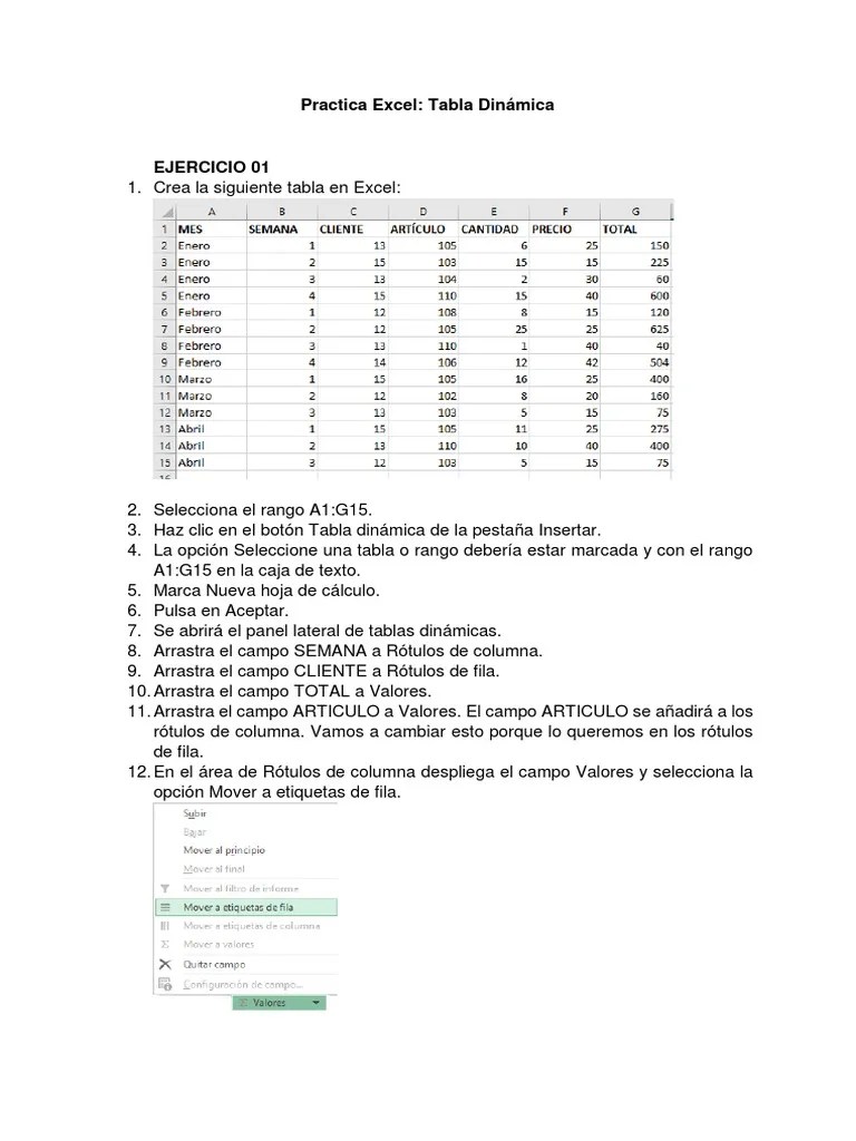 6.Practica Excel Tablas Dinamicas PDF