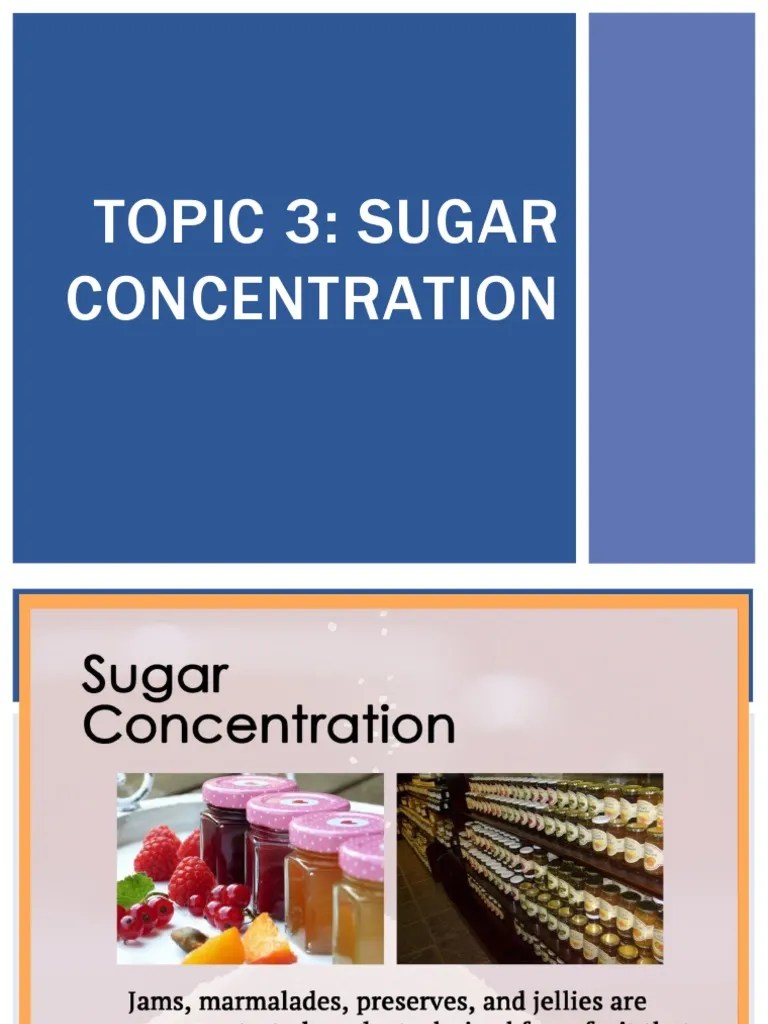Topic 3 Sugar Concentration PDF