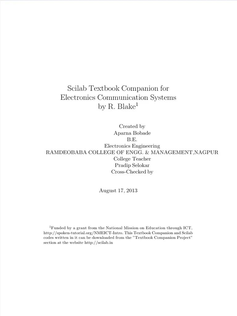 Electronic Communication Systemsr Blake PDF Modulation Radio