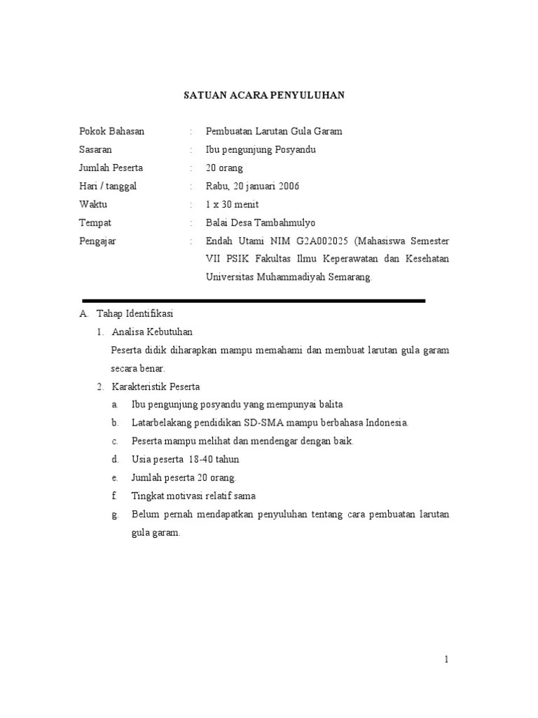 Larutan Gula Garam | PDF