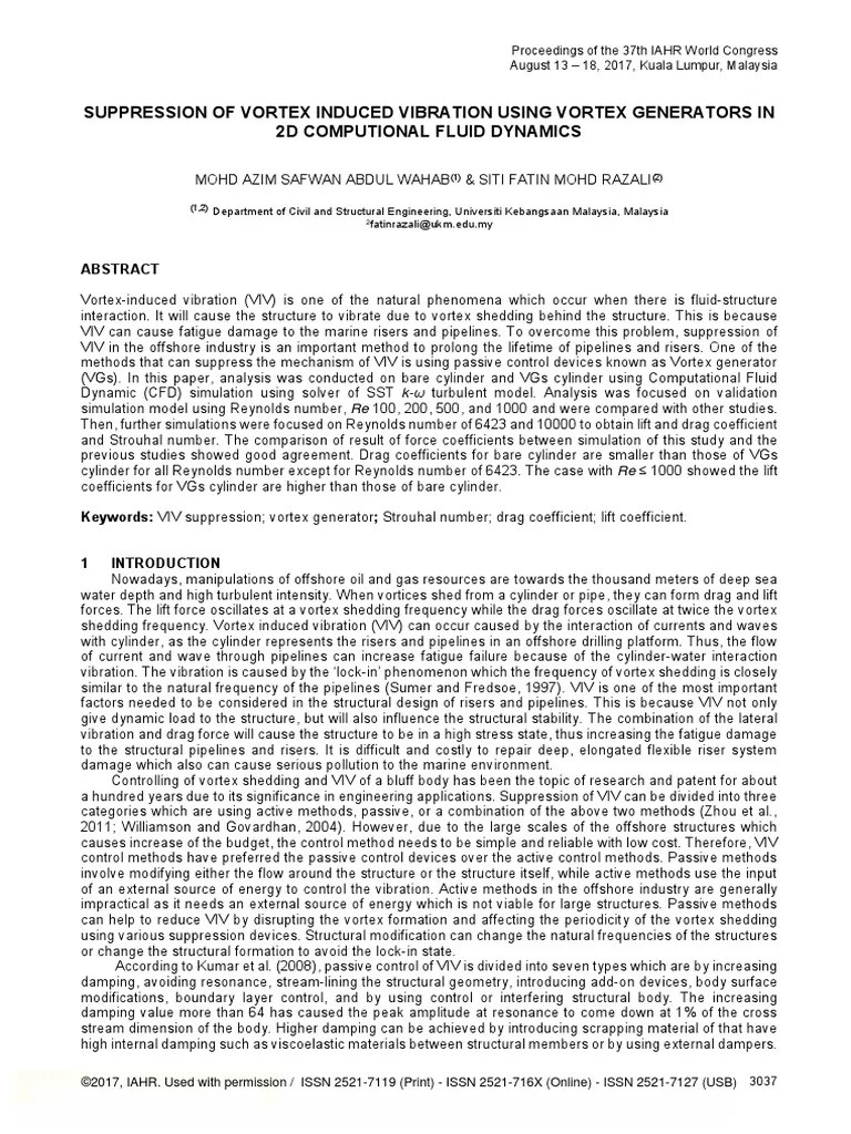 Suppression_of_Vortex_Induced_Vibration_Using_Vortex_Generators_in_2D