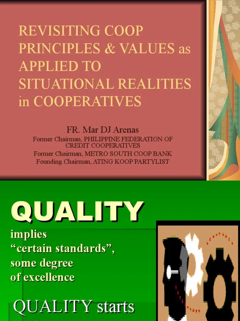 003 Revisiting Coop Principles and Values As Applied To Situational