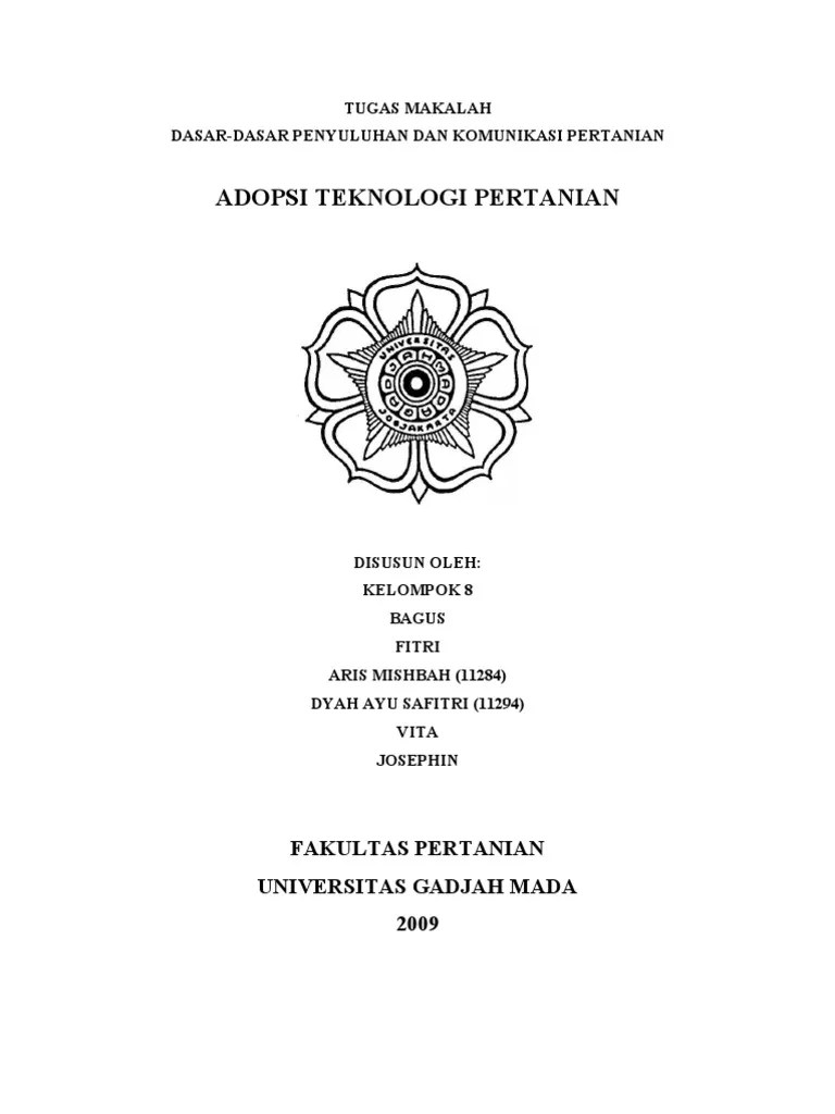 Makalah Adopsi Teknologi Pertanian