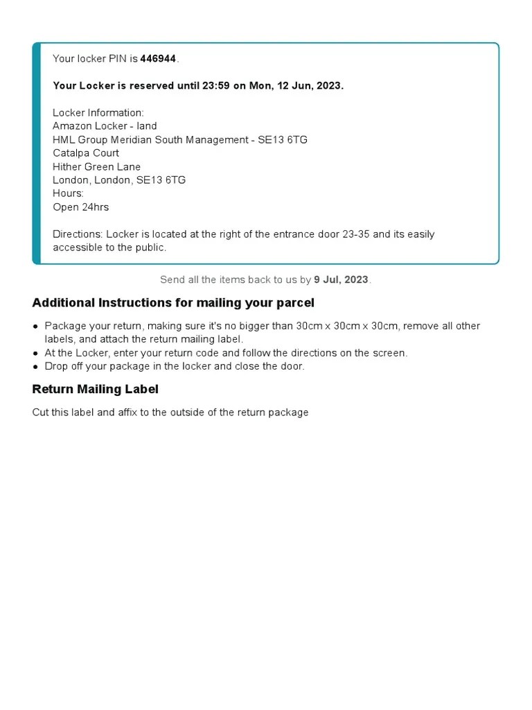 Online Return Center PDF